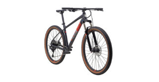 2022 Marin Bobcat Trail 5 front view Gloss Black/Orange/Silver.