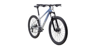 2022 Marin Wildcat Trail 3 front view Gloss Silver/Light Blue/Dark Blue.