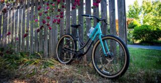 Marin Stinson ST2 resting against a fence, Graton, CA.