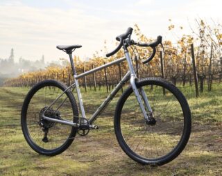 Four Corners frame detail, showing seattube and rear wheel