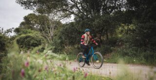 Marin ambassador Juliet Elliott on a Larkspur E, Marin County, CA.