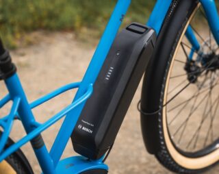 Marin Larkspur E downtube battery detail.