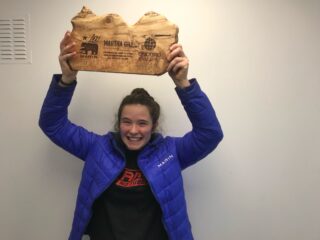 Martha celebrates her Junior World championship title