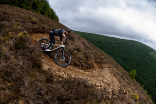 Matt Jones riding the Marin Rift Zone E on dusty trail