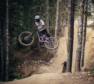 Marin ambassador Vinnie Moonen airing out a Quake, Whistler BC.